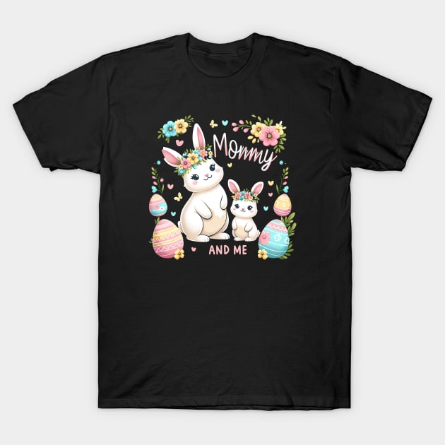 Mommy and Me Bunny Rabbit Cute Easter T-Shirt T-Shirt by Mapd